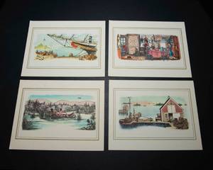 lot 197 image: Set of 4 Vintage Art Prints  9 x 7 Each