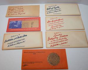 lot 227 image: Replicas of Historic U.S. Documents  Set of 7