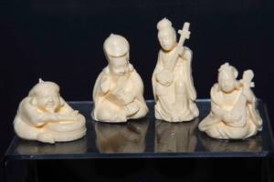 lot 269 image: Four Art Miniatures Netsuke Figurines #5