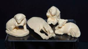 lot 260 image: Four Art Miniatures Netsuke Figurines #4