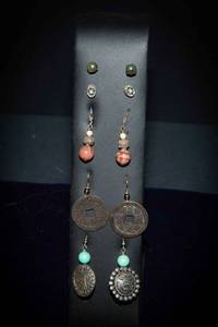 lot 232 image: Set of 5 Global-Inspired Earrings  Mixed Styles