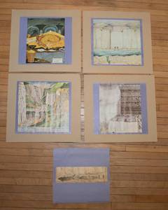 lot 237 image: 1966 Lord of the Rings Calendar Prints  Set of 5