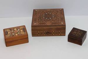 lot 282 image: Variety of Wooden Boxes  Assorted Sizes