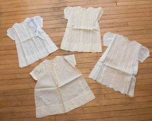 lot 298 image: Set of 4 Vintage Baby Clothes  Hand Embroidered