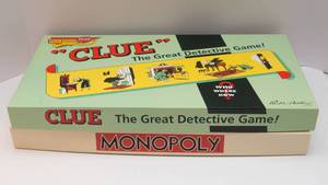 lot 355 image: Clue & Monopoly First Edition Classic Reproductions  Never Used