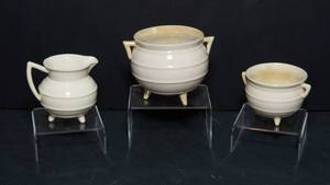 lot 357 image: Irish Belleek Porcelain  Set of Three