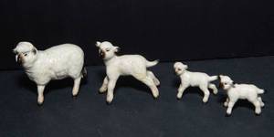 lot 362 image: Vintage Beswick England Lamb Figurines  Set of Four