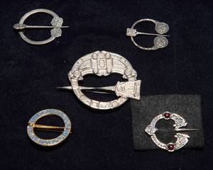 lot 344 image: Set of Five Celtic Brooches