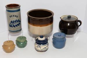 lot 392 image: Set of Seven Vintage Crocks