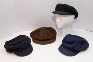 lot 437 image: Set of Four VintageUnique Hats  Wool, Cotton, and More