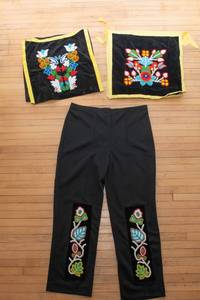 lot 439 image: Native American-Inspired Beaded Pants and Two Vests