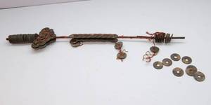 lot 447 image: Vintage Chinese Coin Sword  Needs Repair