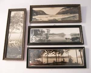 lot 467 image: Set of Four Vintage Lake Willoughby, VT Photographs  11.5 x 4.5