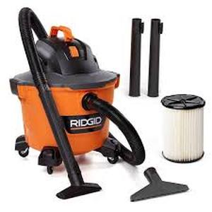 lot 5 image: RIDGID 6 Gallon 3.5 Peak HP NXT Shop Vacuum Wet Dry Vac with General Debris Filter, Locking Hose and Accessory Attachments   Customer Returns See Pictures