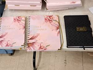 lot 186 image: (10) Daily Planners 6x8, (20) Daily Planners 7x9-12, (25) Black Diaries 6x8