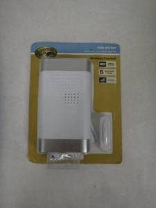 lot 42-H2025 image: Wireless Battery Operated Doorbell Kit with Wireless Push Button, White and Nickel