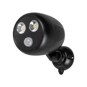 lot 54-H2025 image: Defiant 120-Degree Black Motion Activated Battery Outdoor Integrated LED Security Flood Light, 4000K