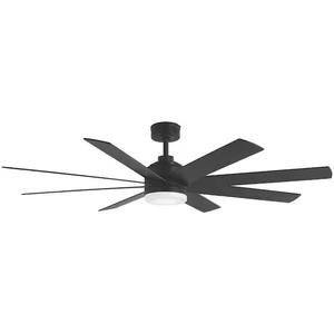 lot 58-H2025 image: Home Decorators Collection Celene 62 in. LED IndoorOutdoor Matte Black Ceiling Fan with Light and Remote Control with Color Changing Technology