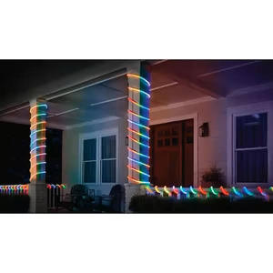 lot 61-H2025 image: EcoSmart 16.4 ft. Smart RGBWIC Dynamic Color Changing 360° Dimmable Plug-In LED Outdoor Rope Light Powered by Hubspace