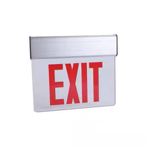 lot 65-H2025 image: Commercial Electric 120-Volt to 277-Volt with Ni-Cad 4.8-Volt Edge Lit Integrated LED Red Exit Sign