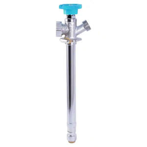 lot 80-H2025 image: SharkBite 12 in. Push-to-Connect x 34 in. MHT x 8 in. Brass Anti-Siphon Frost Free Sillcock Valve
