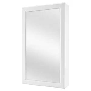 lot 81-H2025 image: Glacier Bay 15.25 in. W x 26 in. H Rectangular Framed Surface-Mount Bathroom Medicine Cabinet with Mirror in White
