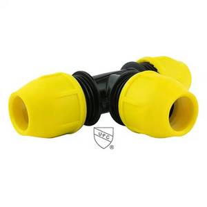 lot 85-H2025 image: HOME-FLEX 12 in. IPS DR 9.3 Underground Yellow Poly Gas Pipe Tee
