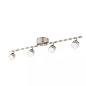 lot 34-H2025 image: Hampton Bay Burgate 2 ft. 4-Light Brushed Nickel Integrated LED Fixed Track Lighting Kit