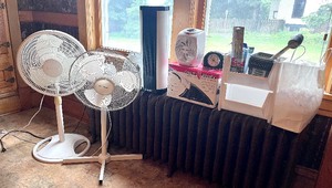 lot 79 image: Assortment of Household Items including Fans, Heaters, Electric Knife & More