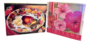lot 70 image: Chips & Dip Platters - Coldwater Creek & Clay Art