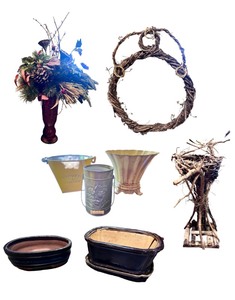 lot 69 image: Variety of Home Decor including Plant Pots, Floral Arrangements & More