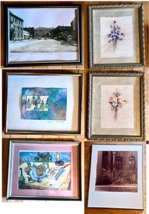 lot 132 image: Variety of Artwork & Prints including Still Life Oil Paintings and 1940s Redwing Photograph