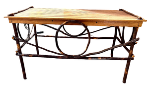lot 13 image: Rustic Bentwood Slatted Top Coffee Table