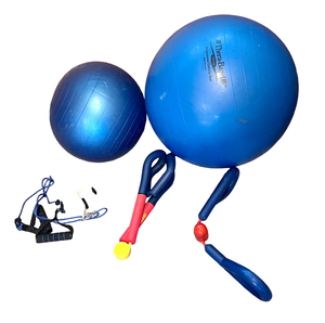 lot 120 image: Exercise Equipment including Exercise Balls, Thigh Trainers & Full Body Door Workout