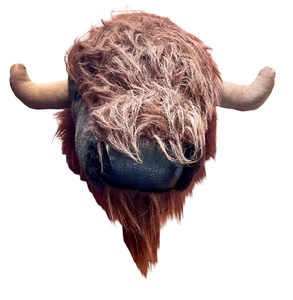 lot 121 image: Stuffed Faux Buffalo Head Wall Mount