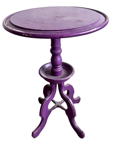 lot 115 image: Purple Painted Wood Accent Table
