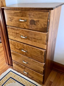 lot 102 image: Five Drawer Dresser