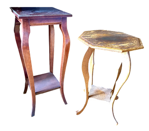 lot 97 image: Duo of Small Wood Tables