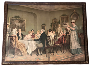 lot 64 image: Christmas Comes But Once a Year Framed Print in Antique Frame