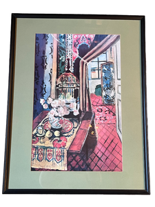 lot 42 image: Henri Matisses Interior with Flowers and Parakeets Framed Print