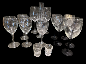lot 60 image: Crystal Glass Drinking Goblets