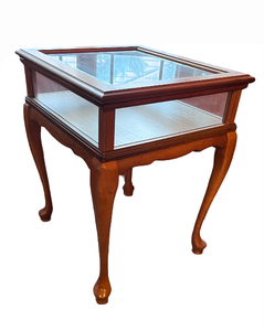 lot 53 image: French Country Style Shadow Box Display End Table