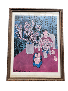 lot 54 image: Plum Blossoms, Green Background by Henri Matisse Framed Print