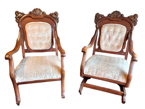 lot 13A image: Matching Victorian Style Parlor Chair & Rocking Chair