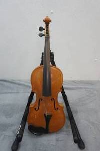 lot 53 image: Vintage 1900s Stainer Model 34 Size Violin and Case with Bow