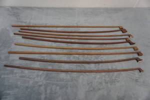 lot 104 image: Bows (9ct) handcrafted Pernambuco Wood Violin Bow Slugs