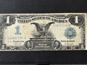 lot 6 image: 1899 Blue Seal $1 Dollar Silver Certificate