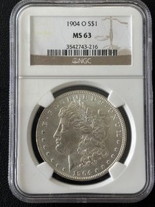 lot 20 image: 1904-O Morgan Dollar NGC MS63