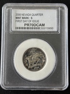 lot 25 image: 2006-S Nevada State Quarter Proof PCC PR70 Deep Cameo