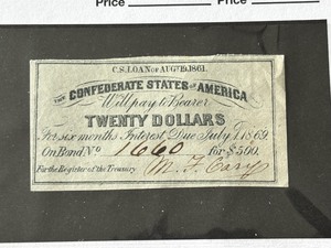 lot 101 image: Confederate Bond